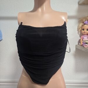 Chic Black Women's Crop Top